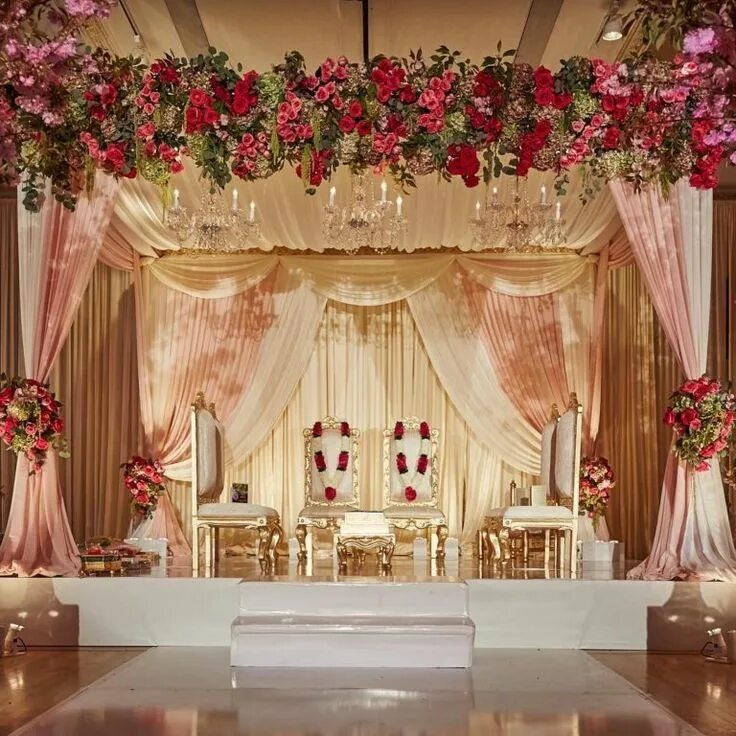 Красивые оформления декор Stunning Mandap Decor Ideas for the Indoor Wedding! Mandap decor, Hindu wedding 