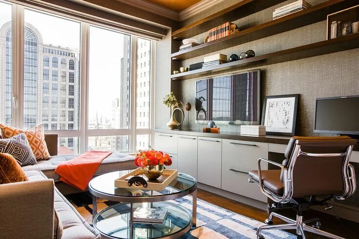 Красивые оформления квартир Chairish For Chic And Unique Homes Narrow living room, Home office design, Small