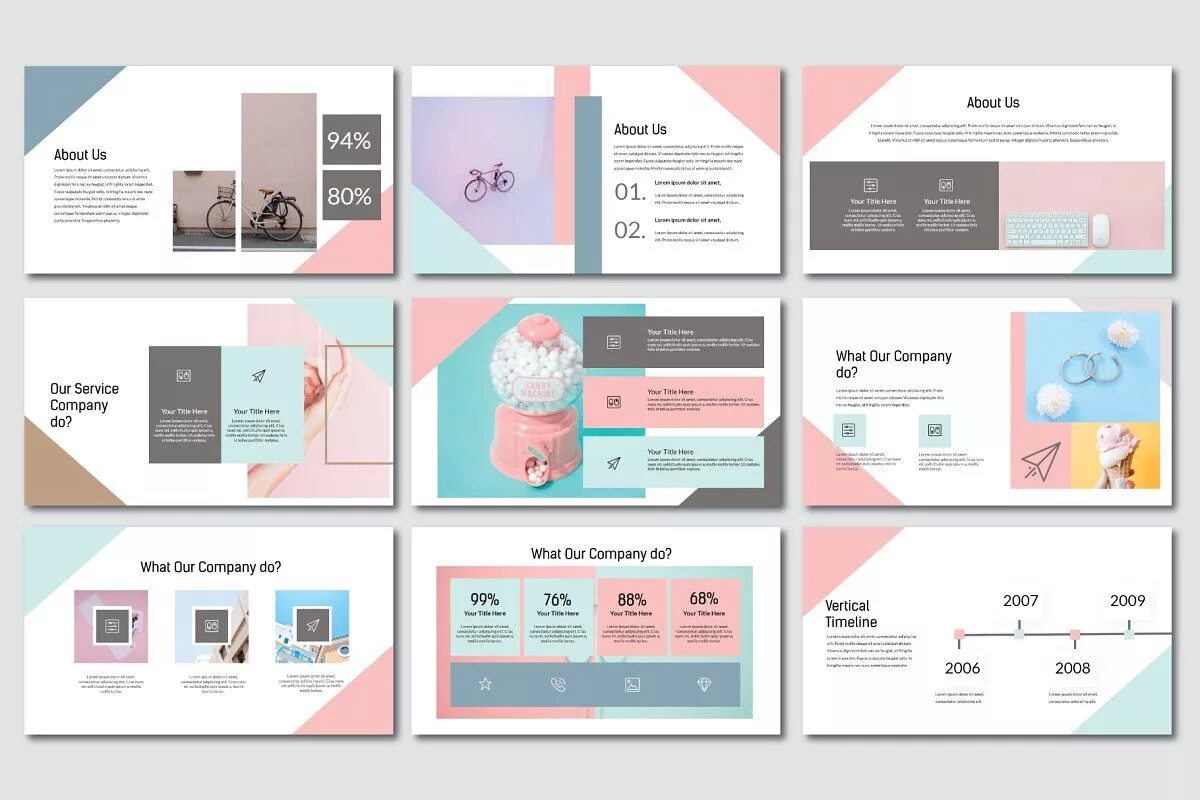 Красивые оформления powerpoint Madein Pastel Keynote Powerpoint design templates, Powerpoint presentation desig