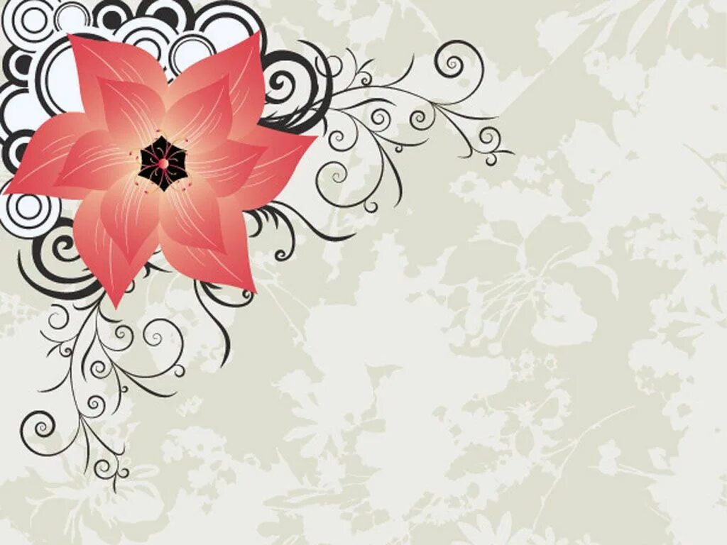 Красивые оформления powerpoint Free vector graphics, Flowers, Flower template