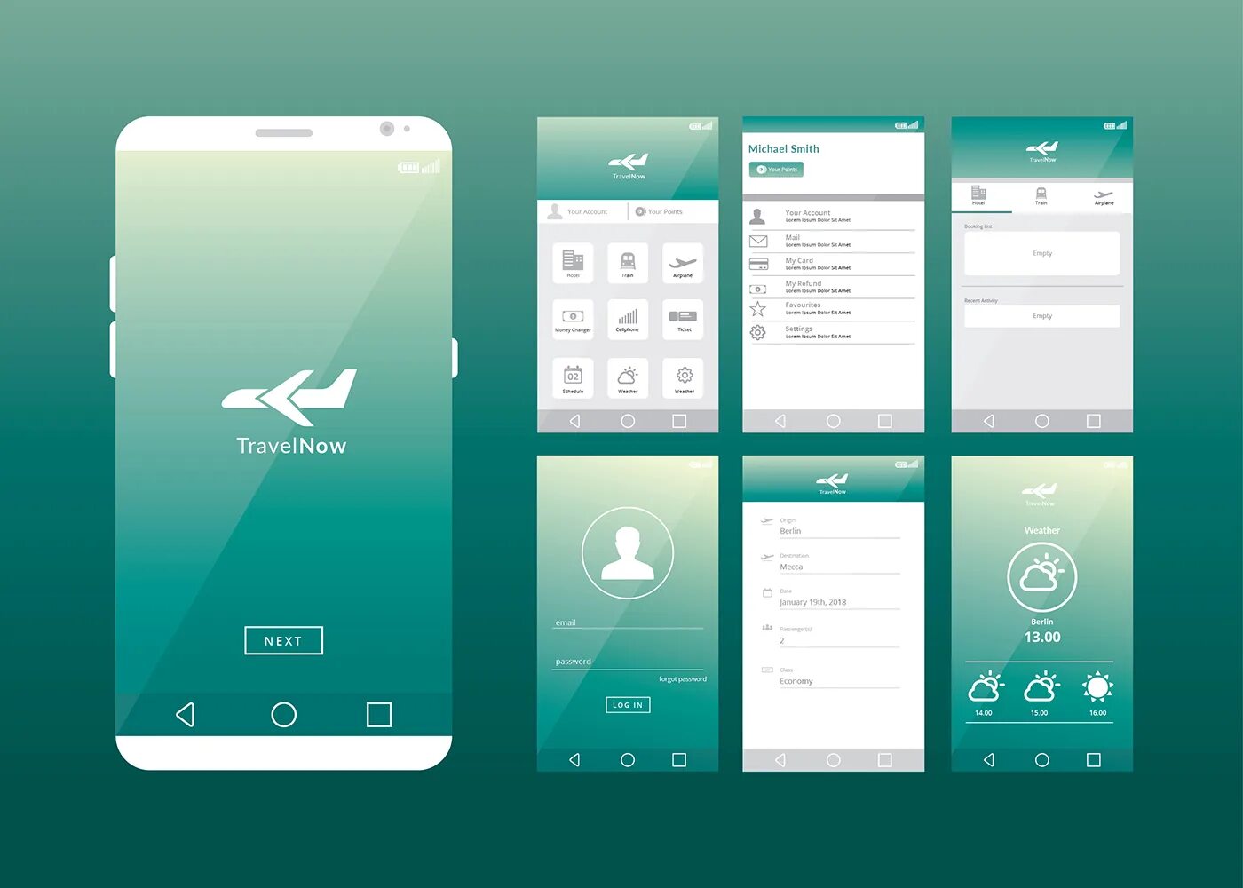 Красивые оформления приложений Mobile App Gui Online Travel Agent Vector 182683 Vector Art at Vecteezy