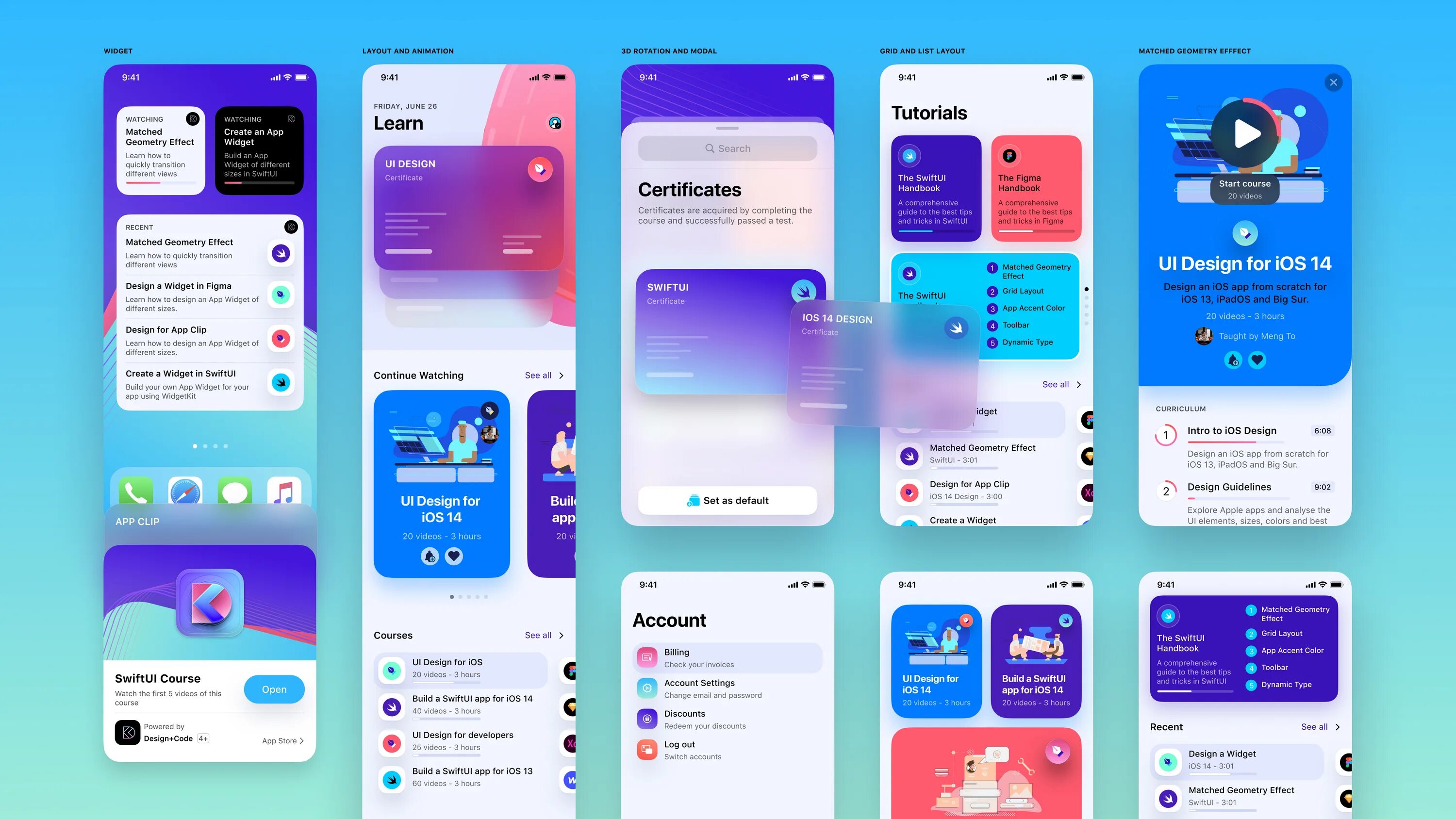 Красивые оформления приложений Dribbble - iOS App4.jpg by Meng To