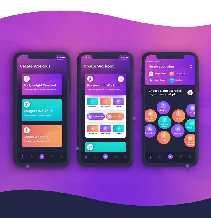 Красивые оформления приложений BEAST BARZ - sport/fitness app on Behance Idee creative, Idee, Creatività