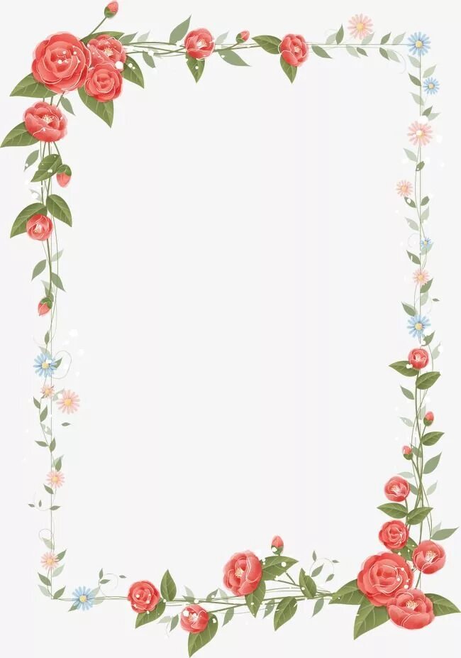 Красивые оформления текста вк Floral Border Design Hd Transparent, Floral Border Design Vector, Frame, Flower 