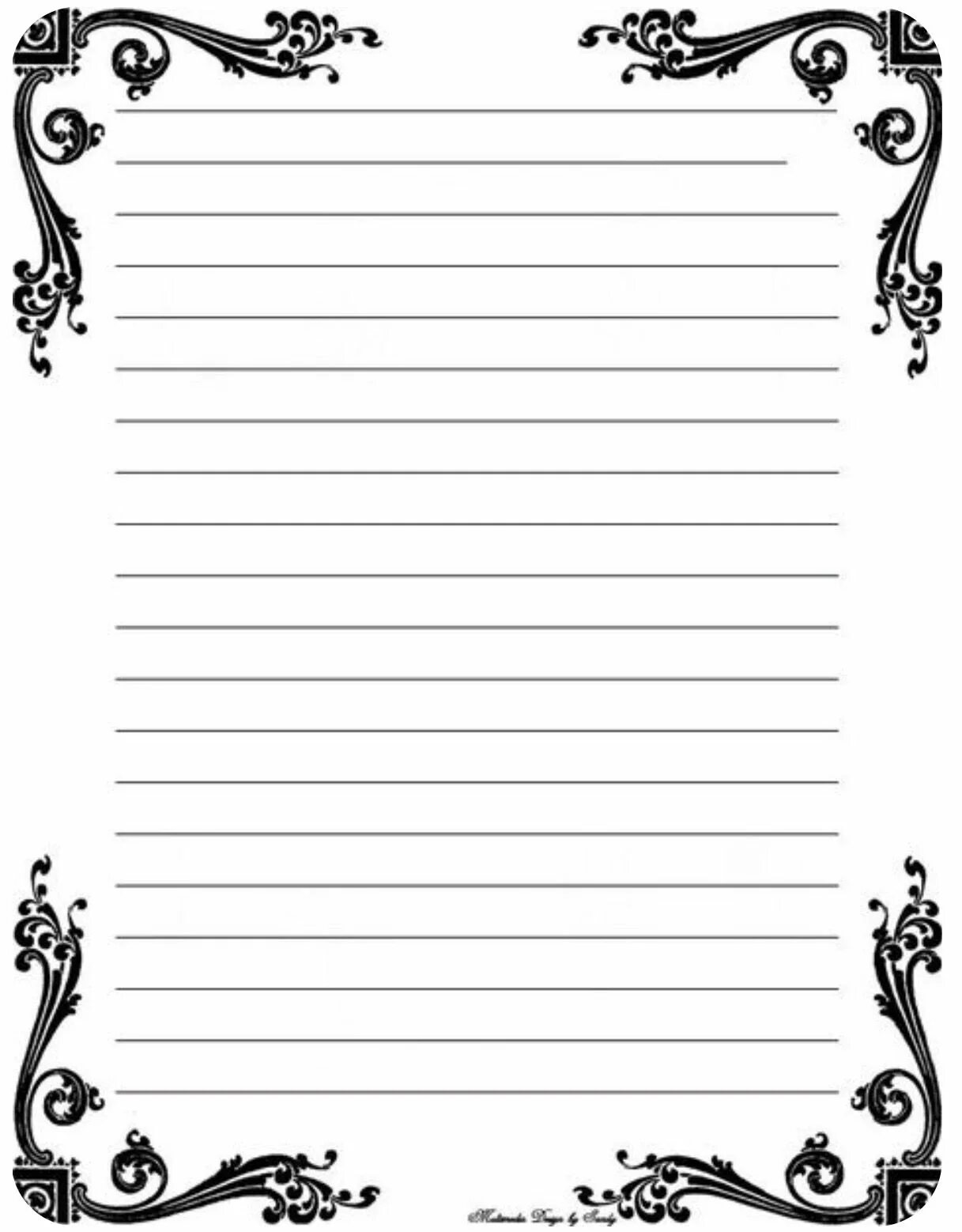 Красивые оформления текста вк Pin on A4 borders Writing paper printable, Paper template, Writing paper templat