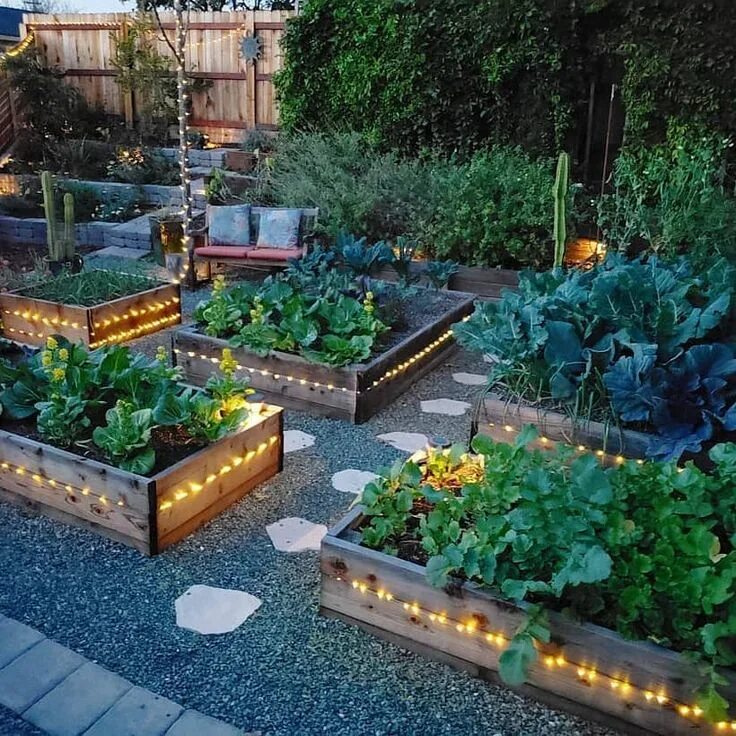 Красивые огороды и сады своими руками фото Garden Lighting Backyard garden layout, Garden layout vegetable, Garden layout
