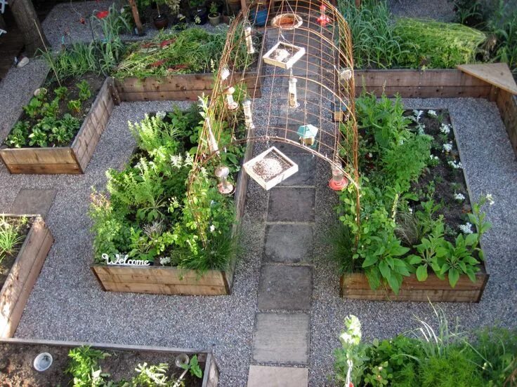 Красивые огороды и сады своими руками фото 13 Small Backyard Landscaping Ideas Backyard Landscaping Tips Garden beds, Potag