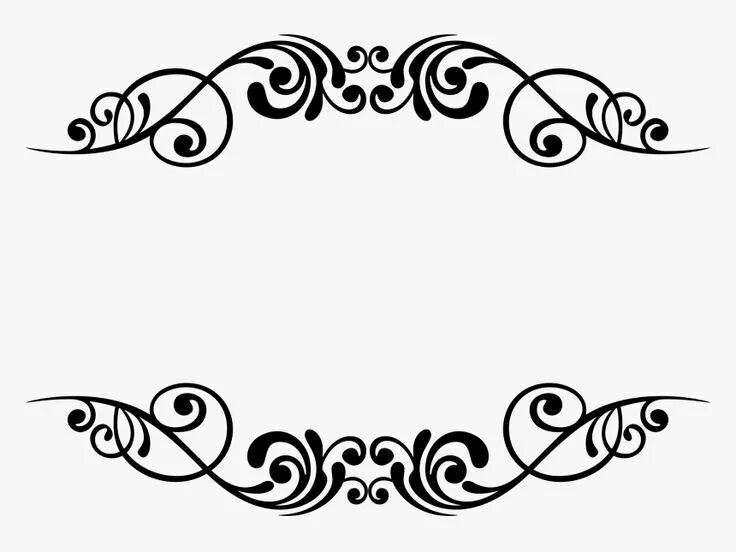 Красивые окантовки для оформления Border Design Clipart Decorative - Border Design Clipart Black And White, HD Png