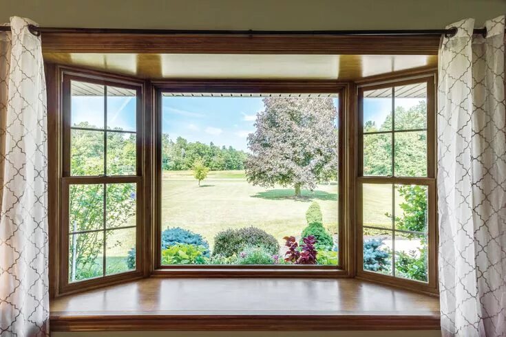 Красивые окна фото Infinity Bay Bow window, Bay window, Clad wood