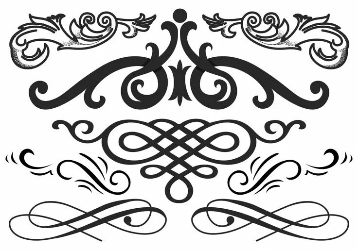 Красивые орнаменты и узоры для художественного оформления Western Flourish Vector art, Free vector art, Art