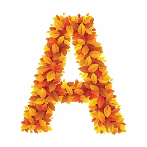 Красивые осенние буквы для оформления Buchstabe - Letter A Flores, Iniciales, Otoño
