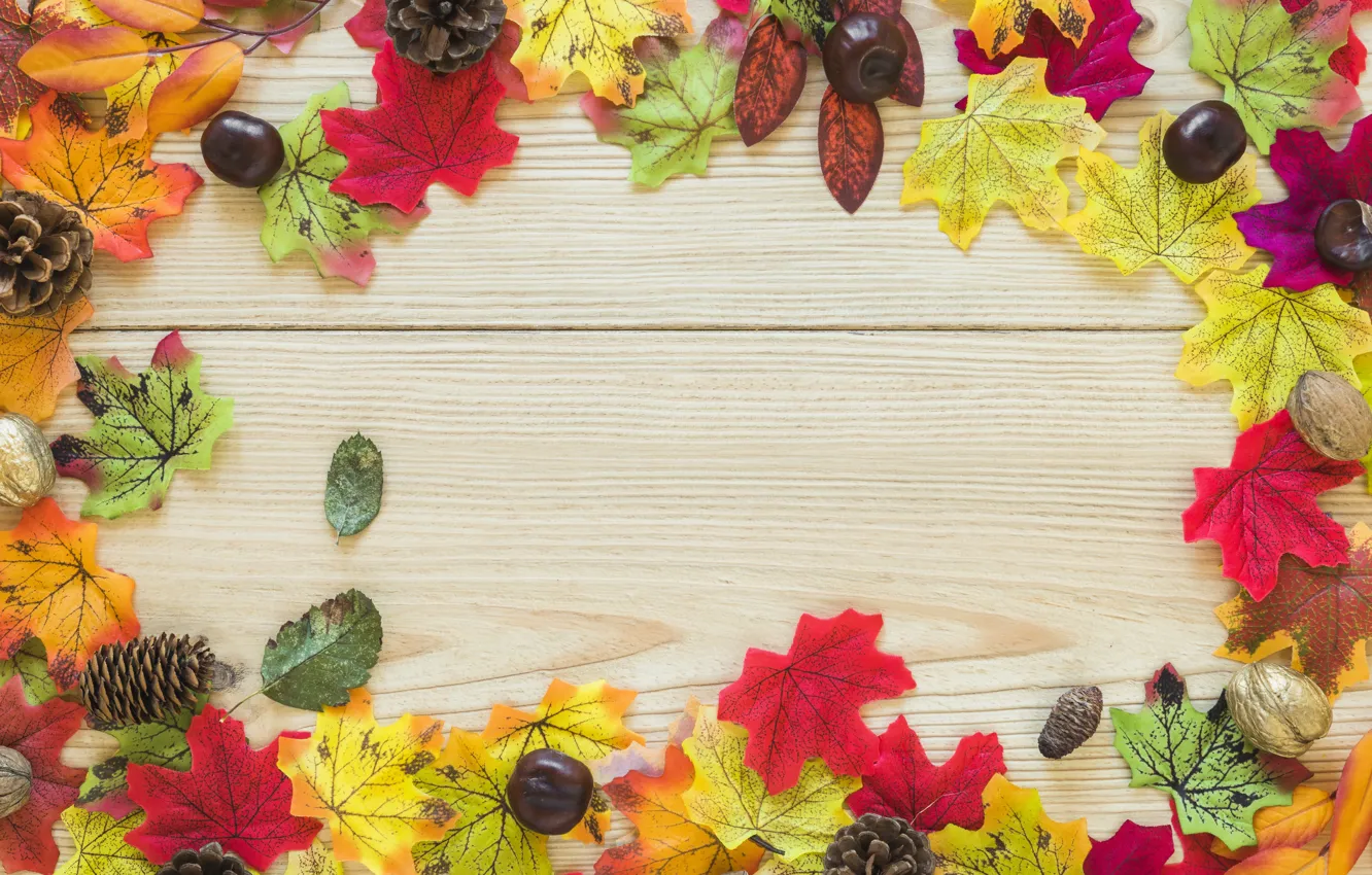 Красивые осенние фоны для оформления текста Обои осенние, фон, leaves, autumn, листья, доски, wood, colorful на телефон и ра