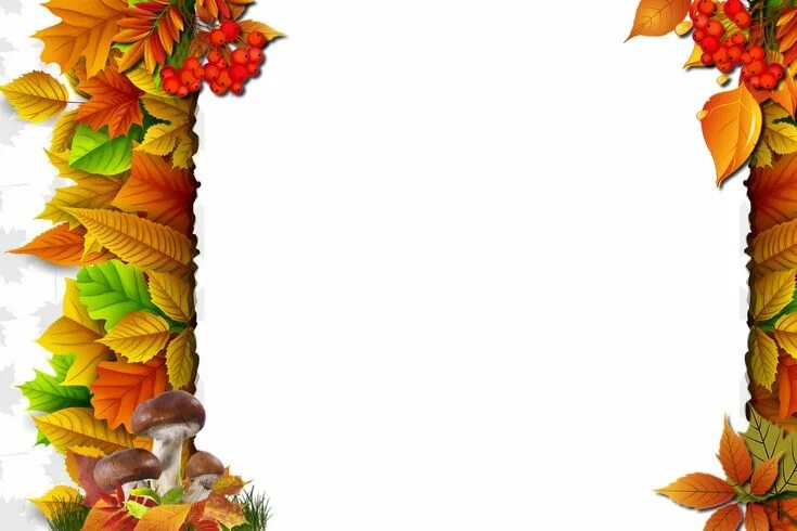 Красивые осенние рамки для оформления текста Autumn PNG frame