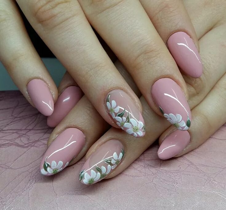 Красивые овальные ногти фото Pin by Света on IdeeUnghie Nail manicure, Nail art, Floral nail art