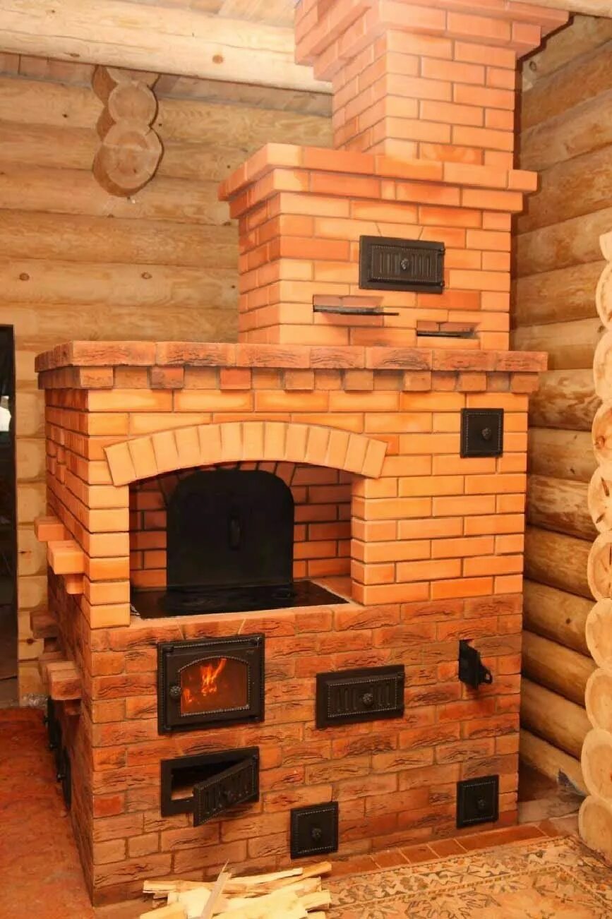 Красивые печки из кирпича в доме фото ПечникЪ: Самые красивые печи Каменные очаги, Кирпичные камины, Камин плитка