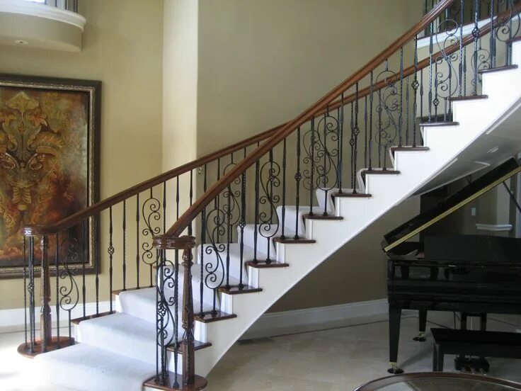 Красивые перила для лестниц фото wrought iron railings - Google Search Rampe escalier, Escaliers modernes, Escali