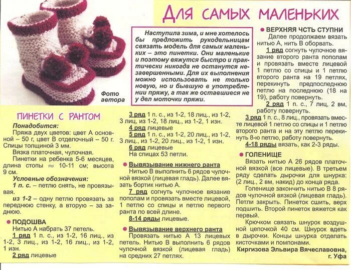 Красивые пинетки спицами для девочки схемы пинетки Записи с меткой пинетки Дневник Галина_Егунова : LiveInternet - Российск