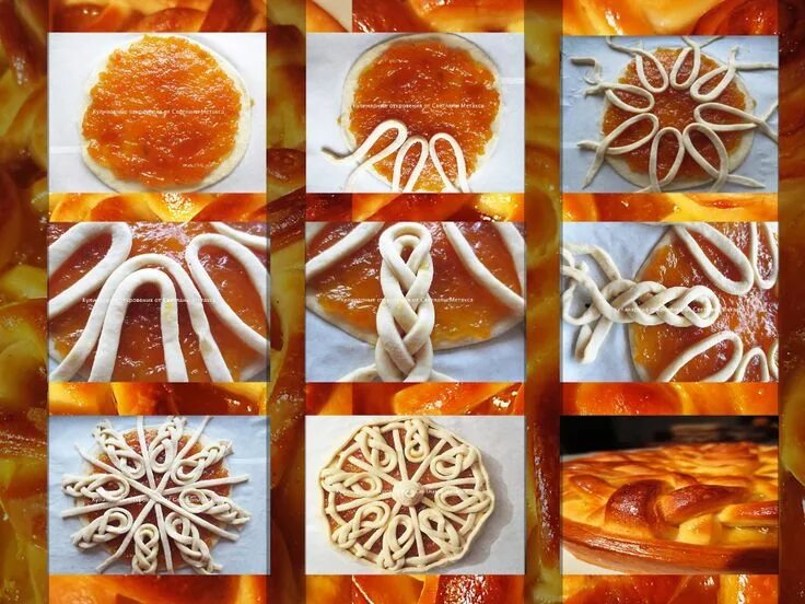 Красивые пироги из дрожжевого теста фото КУЛИНАРНЫЕ ОТКРОВЕНИЯ ОТ СВЕТЛАНЫ МЕТАКСА: Пирог с абрикосовым джемом. Фигурная 
