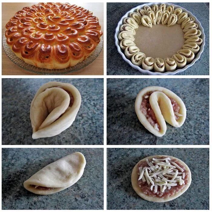 Красивые пироги из теста фото Красивая выпечка Leckeres essen, Lebensmittel essen, Food design