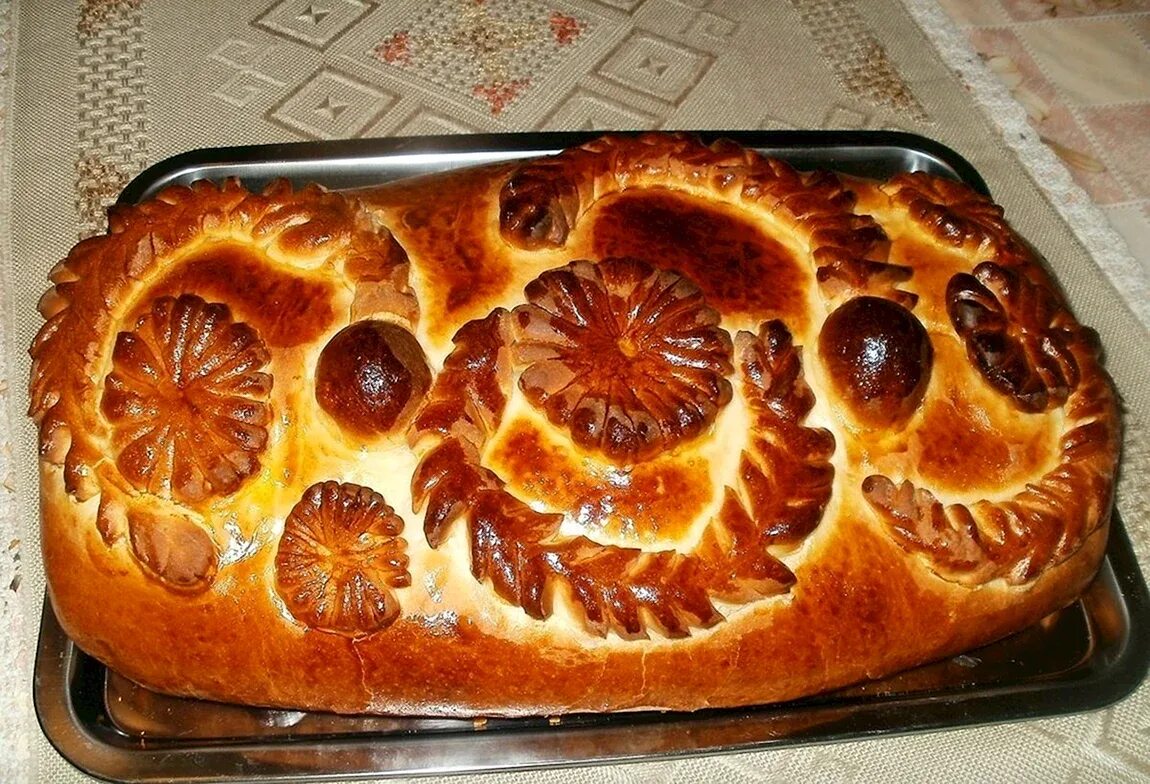 Красивые пироги рецепты с фото дрожжевые Пироги сдобные с мясом