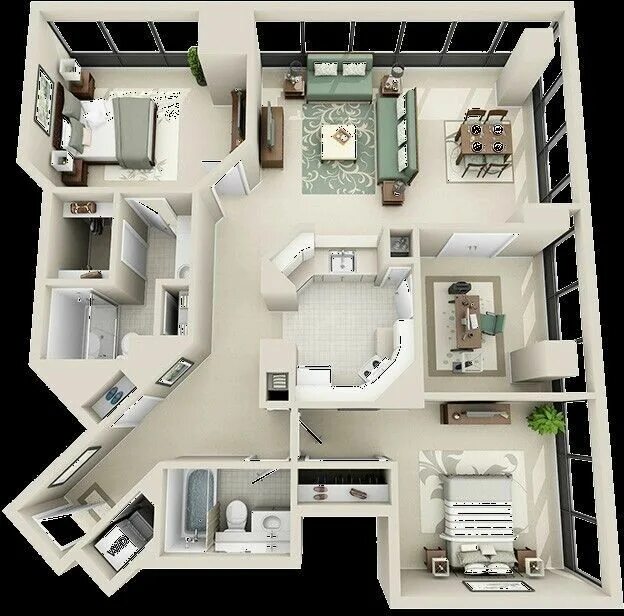 Красивые планировки домов 1 этаж Pin on Planos Small house design plans, House layout plans, House plans