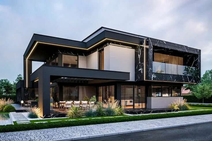 Красивые планировки домов 2 этажа хай тек Проект дома в стиле Хай-Тек Roof construction, House, Home projects