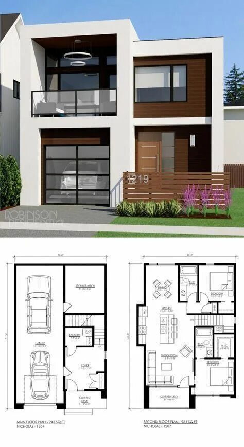 Красивые планировки домов 2 этажа хай тек Pin by Andreina Arce on Casa House front design, Model house plan, House constru