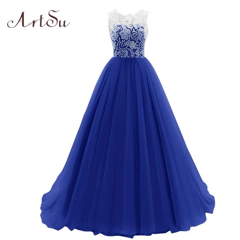 Красивые платья фото без девушек Artsu 2017 Lace Ball Gown Princess Dress Sleeveless Three Layer auze Party Dress
