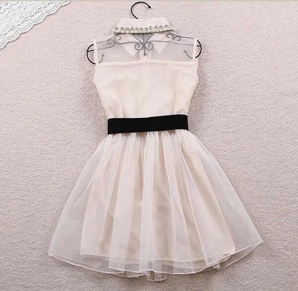 Красивые платья фото без девушек Free Bow Belt Spring Summer 2016 New Fashion Sweet Pearl Diamond Lapel Waist Sle