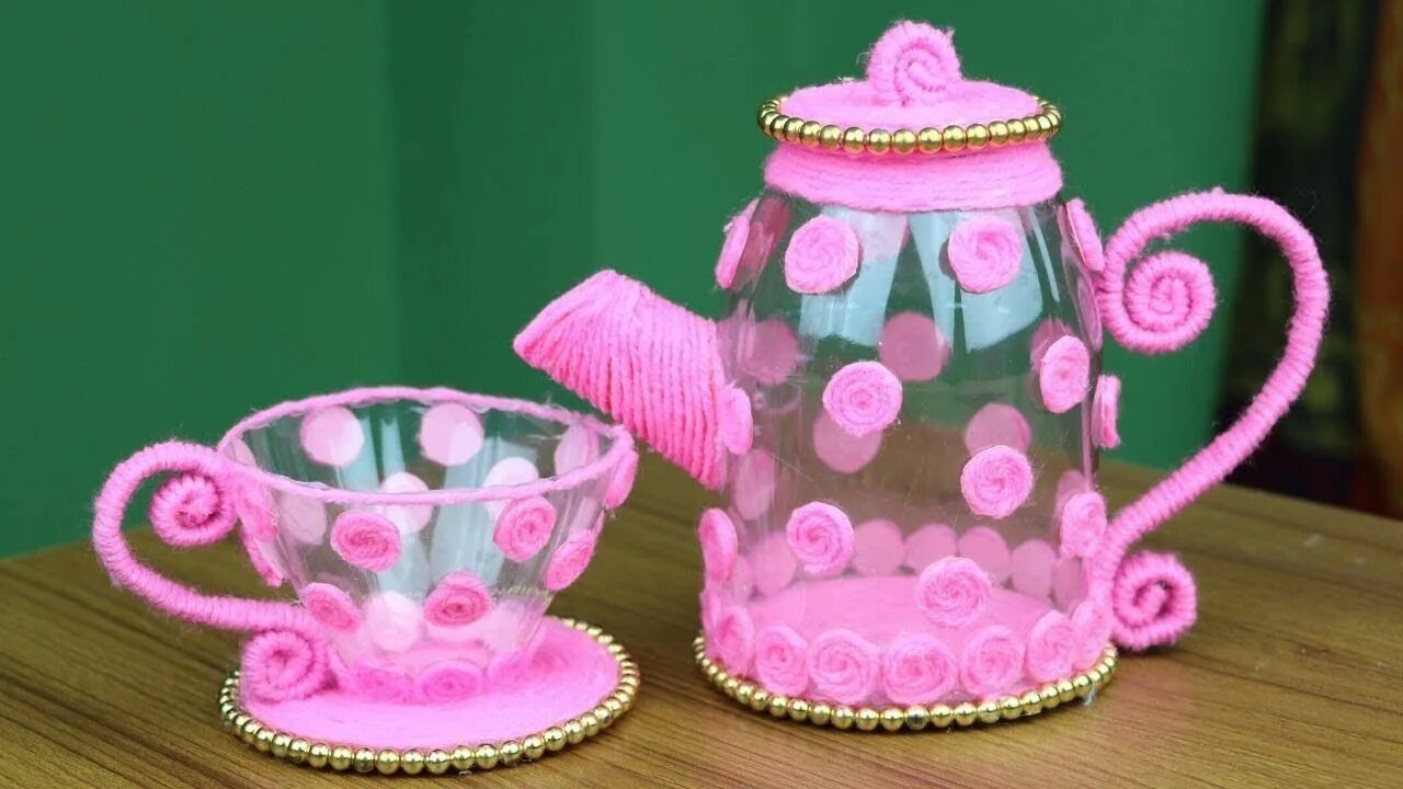Красивые поделки самоделки Make Amazing Tea Cup and Saucer With Waste Plastic Bottle - DIY Plastic Bottle C
