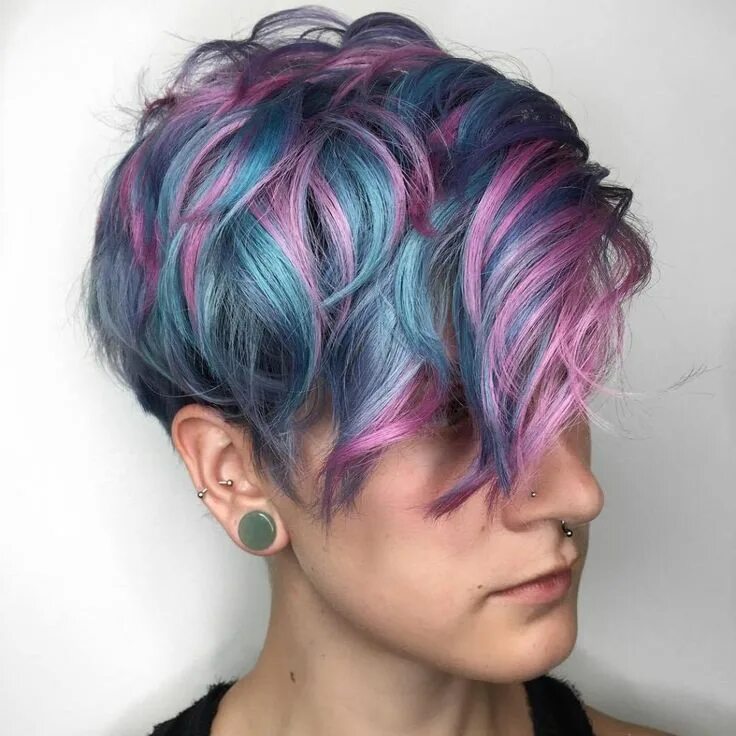 Красивые покраски волос фото короткие волосы 70 Flattering Short Choppy Hairstyles for 2024 Hair color purple, Short choppy h