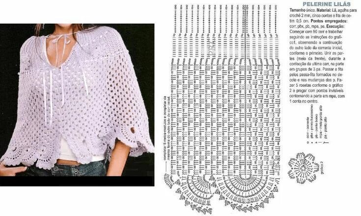 Красивые пончо крючком со схемами Colección ponchos y chales en crochet - Crochet y Ganchillo Poncho de ganchillo,