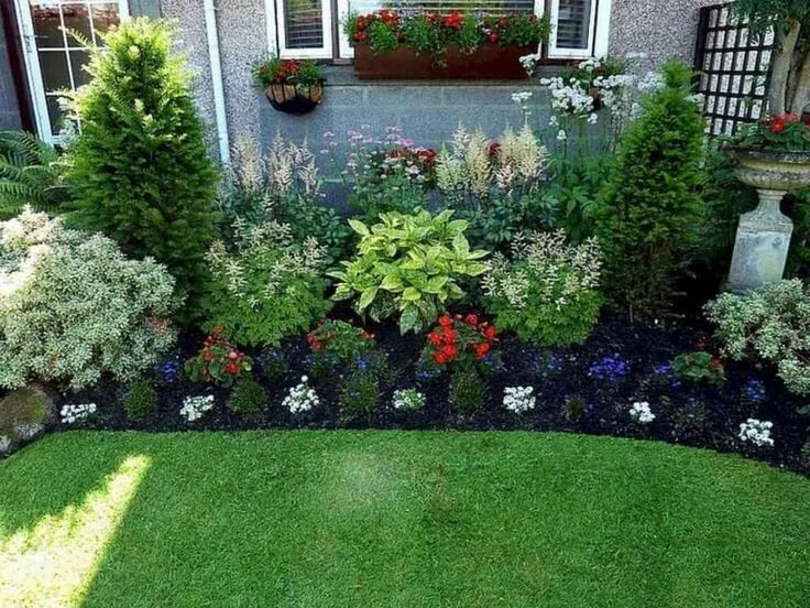 Красивые посадки цветов на даче фото 27 Simple Front Yard Landscaping Ideas Small front yard landscaping, Easy landsc
