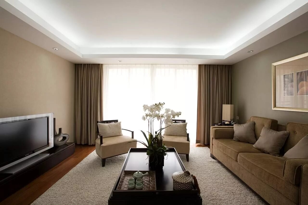 Красивые потолки для зала фото дизайн Sanca de gesso: 69 modelos para deixar sua casa sofisticada Decoração em gesso, 