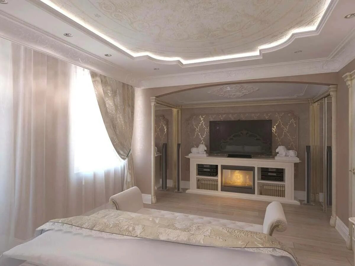 Красивые потолки для зала фото дизайн Подвесные потолки из гипсокартона: фото в зале - красивый дизайн и рекомендации 