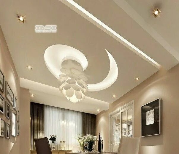 Красивые потолки оформление Pin by Mabrouka jouini on Déco maison False ceiling design, Pop false ceiling de