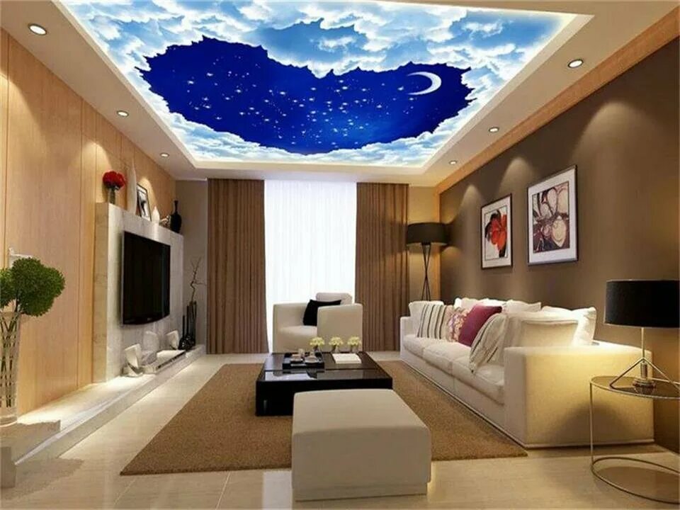 Красивые потолки в комнате фото Stretch ceilings Lighthouse Potolkow, ceiling systems - Yandex Maps