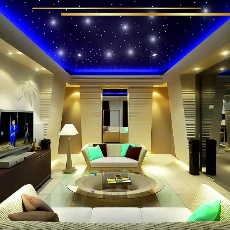 Красивые потолки в комнате фото Starry sky Ceiling design, Contemporary living room design, Ceiling design moder