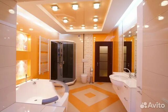 Красивые потолки в ванной комнате фото Натяжные потолки в санузел (арт. 733) купить в Абакане Товары для дома и дачи Ав