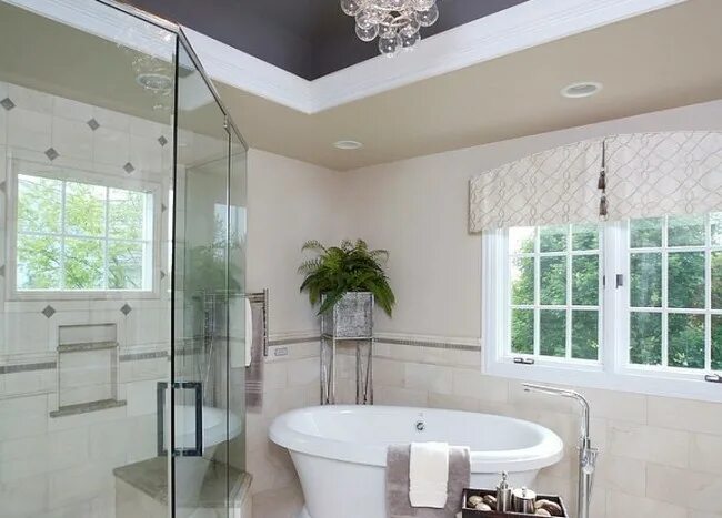 Красивые потолки в ванной комнате фото 25 Sparkling Ways of Adding a Chandelier to Your Dream Bathroom Decoist
