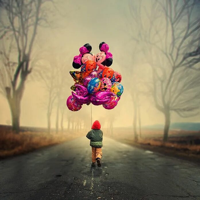 Красивые позитивные картинки новые необычные The Dream Maker by Caras Ionut, Photography, Montage, retouching Balloons, Disne