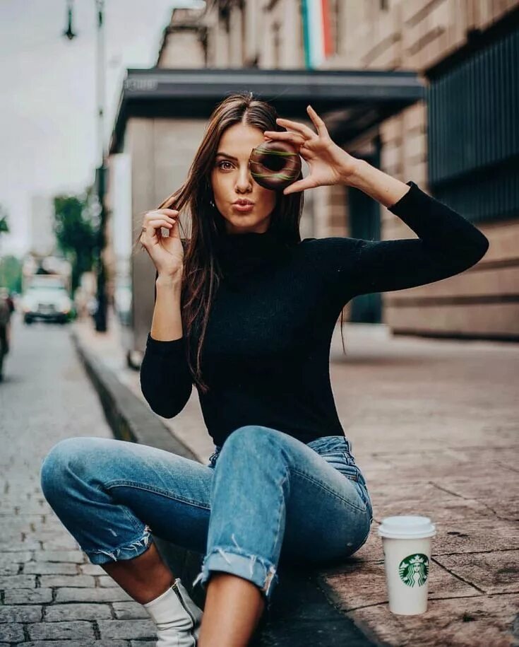Красивые позы для фото на улице девушке Pin su fotos femininas