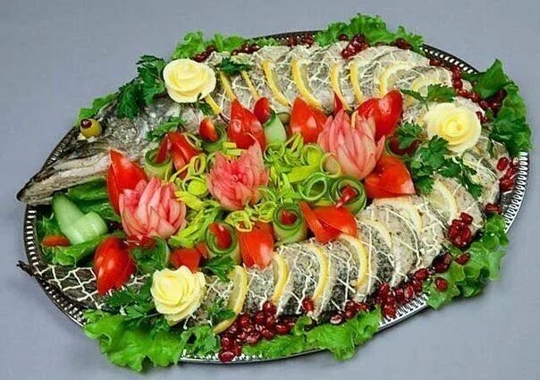 Красивые праздничные блюда фото Pin on Рыбные рецепты