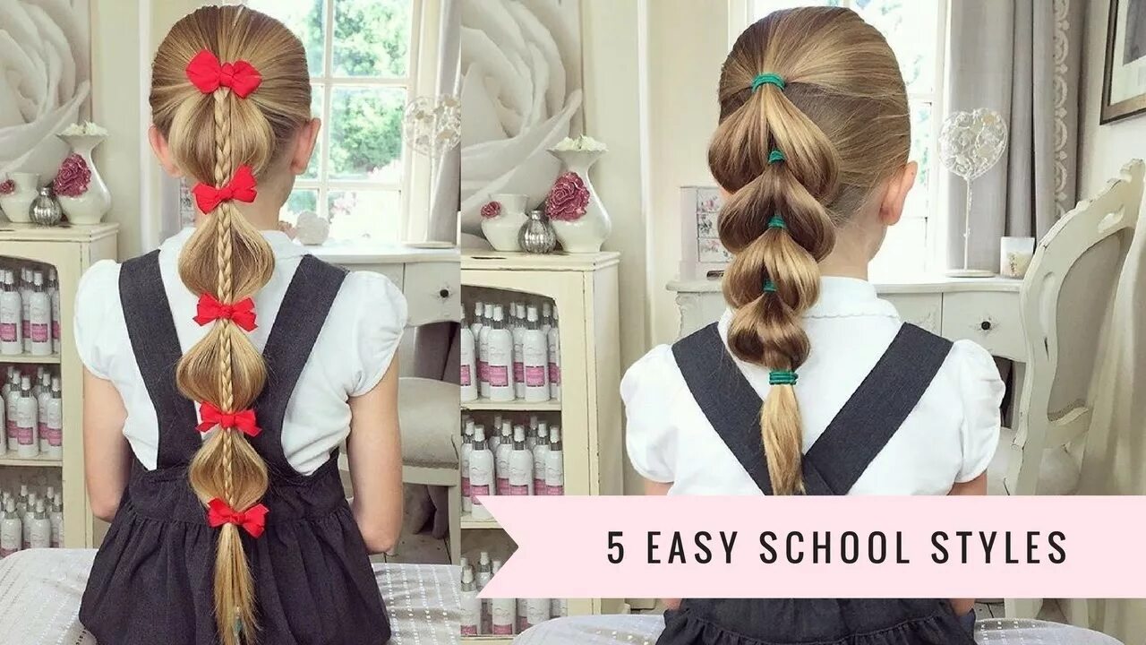Красивые прически 5 класс 5 Easy School Hairstyles by SweetHearts Hair - YouTube
