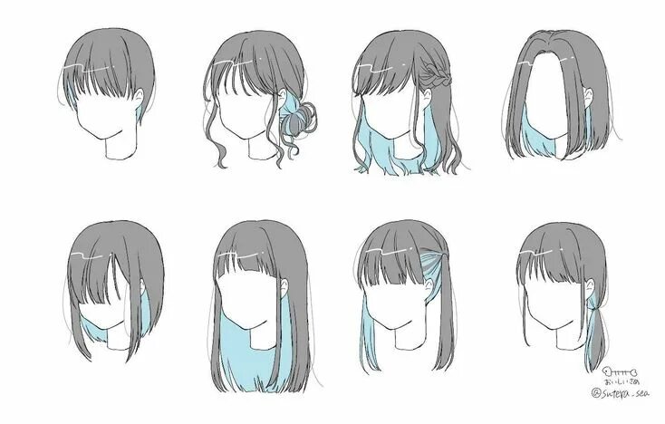 Красивые прически аниме девочек Pin su Body Disegno dei capelli, Come disegnare anime, Capelli negli anime