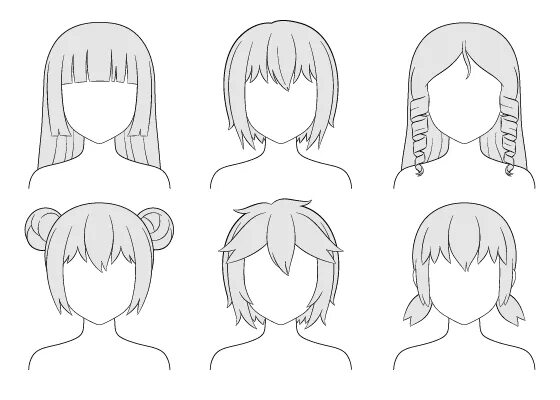 Красивые прически аниме девушек Anime hairstyles in 2019 Manga hair, Anime hair, Manga tutorial
