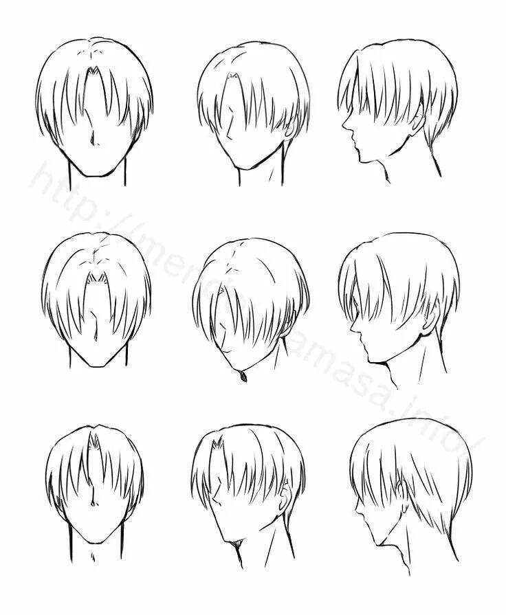 Красивые прически аниме парней Pin on Anime Drawing hair tutorial, Drawing male hair, How to draw hair