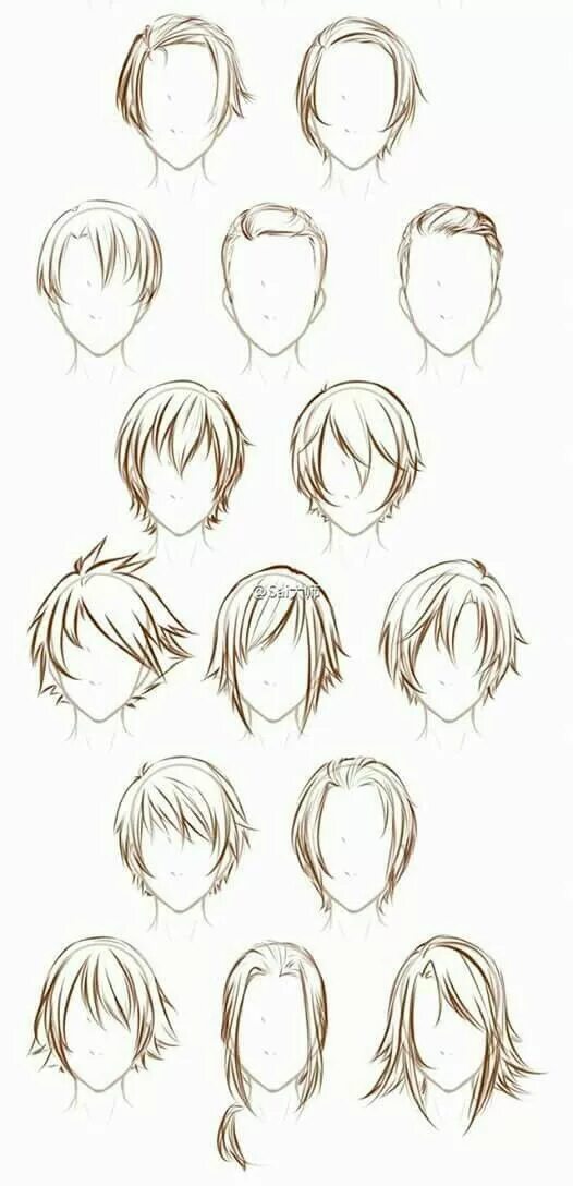 Красивые прически аниме парней 10+ Amazing Drawing Hairstyles For Characters Ideas Cara menggambar, Gambar ramb