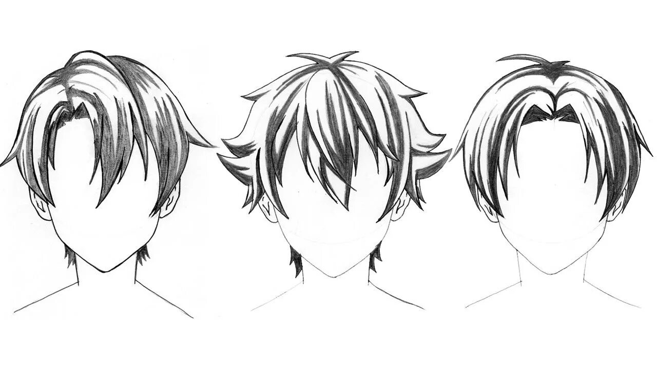 Красивые прически аниме парней 3 Hairstyle To Draw Anime Hair Boy - How To Drawing Anime Tutorial - YouTube