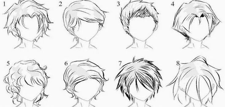 Красивые прически аниме парней Pin de Gabriela Bordon em Coisas para desenhar Cabelo desenho, Curso de desenho,